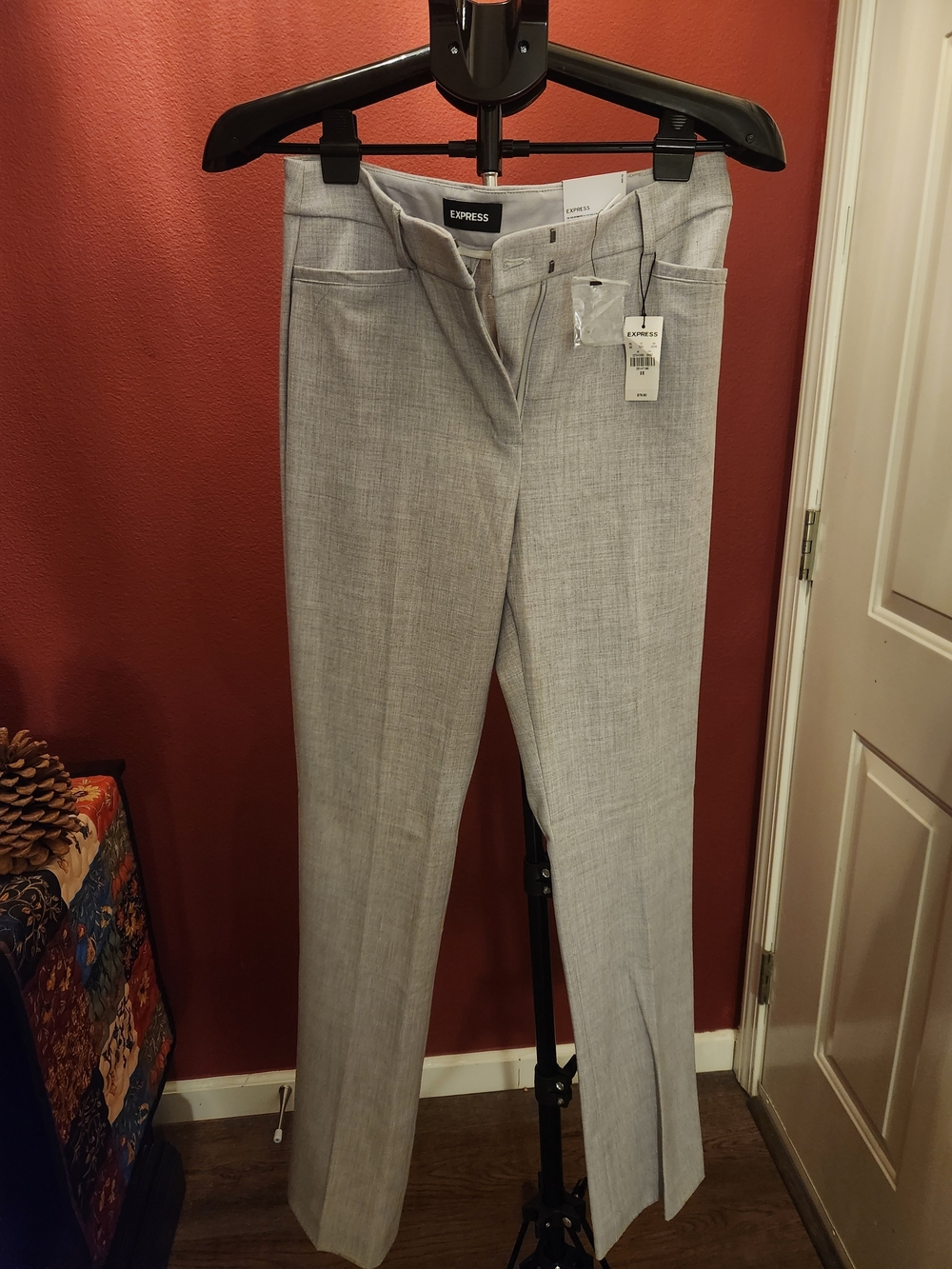 Express Gray Tailored Dress Pants